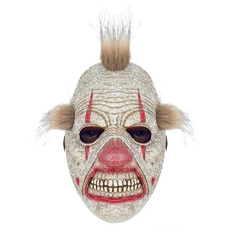 Máscara De Cosplay Com Capuz De Látex, Capuz De Palhaço, Sorriso Para O Halloween