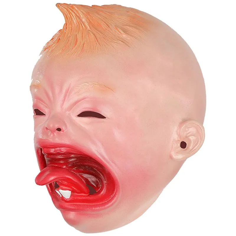 Máscara De Cosplay Halloween Cry Baby Latex Com Máscara De Couro Cabeludo