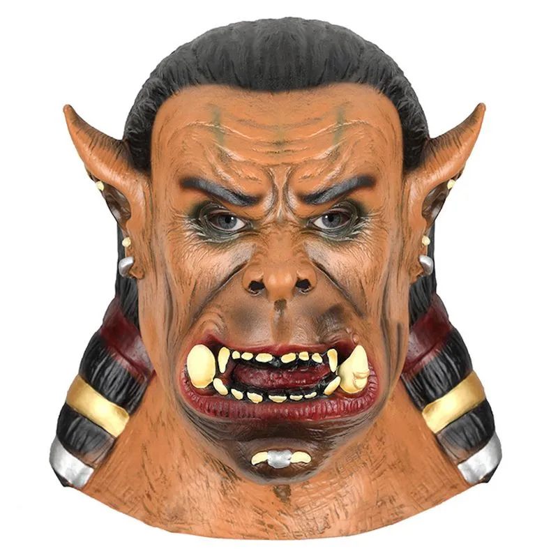 Máscara De Capacete Latex Durotan Para O Carnaval De Halloween