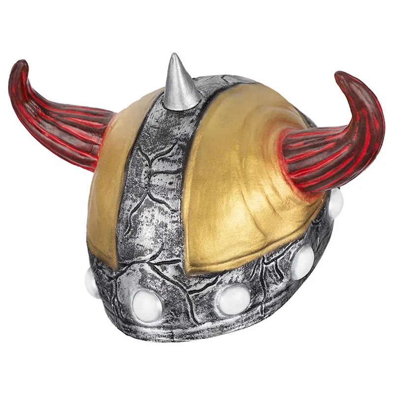 Chapéu De Látex De Halloween Máscara De Capacete Viking Para Carnaval