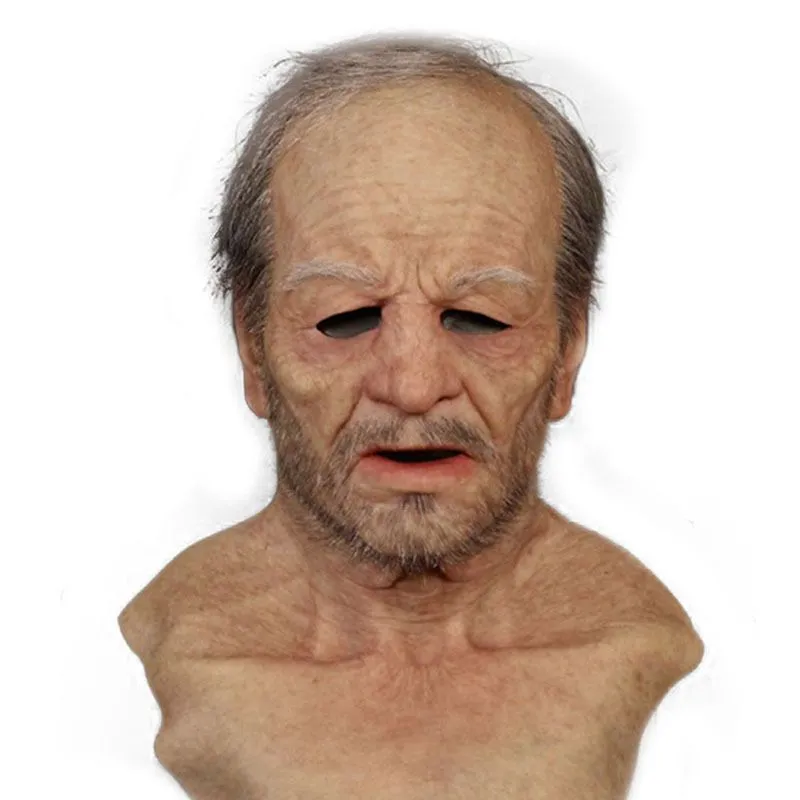 Máscara De Cosplay Máscara De Cabeça Careca Para Homem Velho Gostoso De Halloween