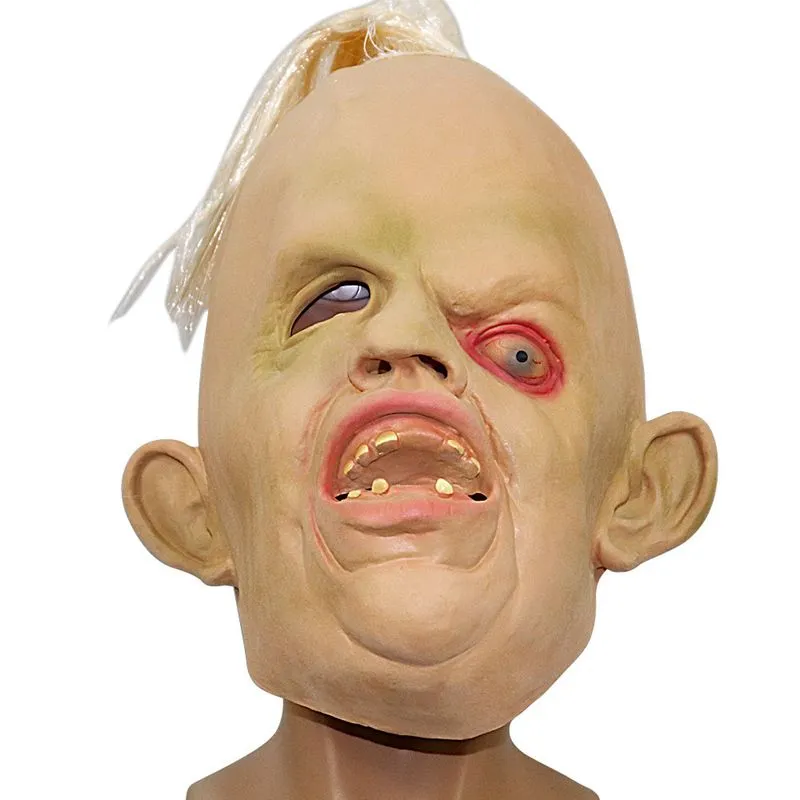 Mask Horror Oneeyed Dragon Head Cover, Látex De Olhos Oblíquos