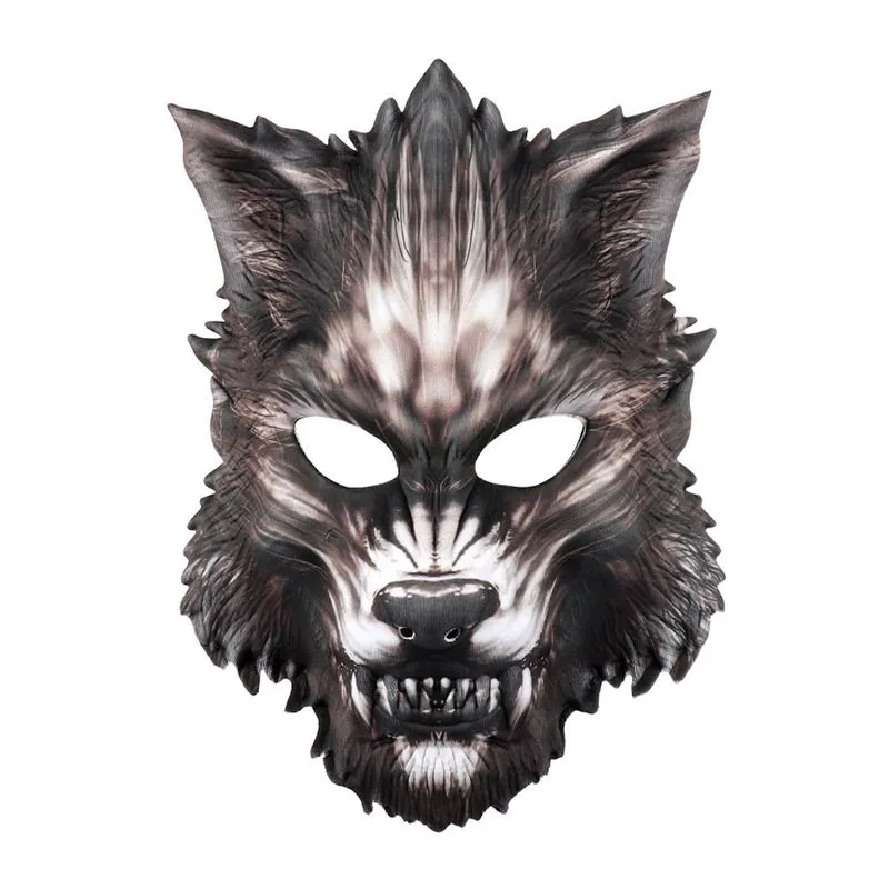 Máscara Eva Half Face Animal Wolf Cosplay Traje De Cosplay De Halloween