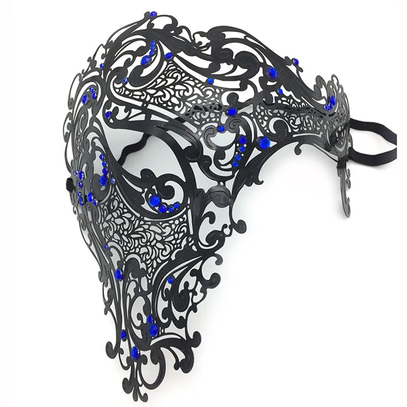 Máscara De Cosplay Com Capa De Metal Para Meia Face Venice Cos One Eyed