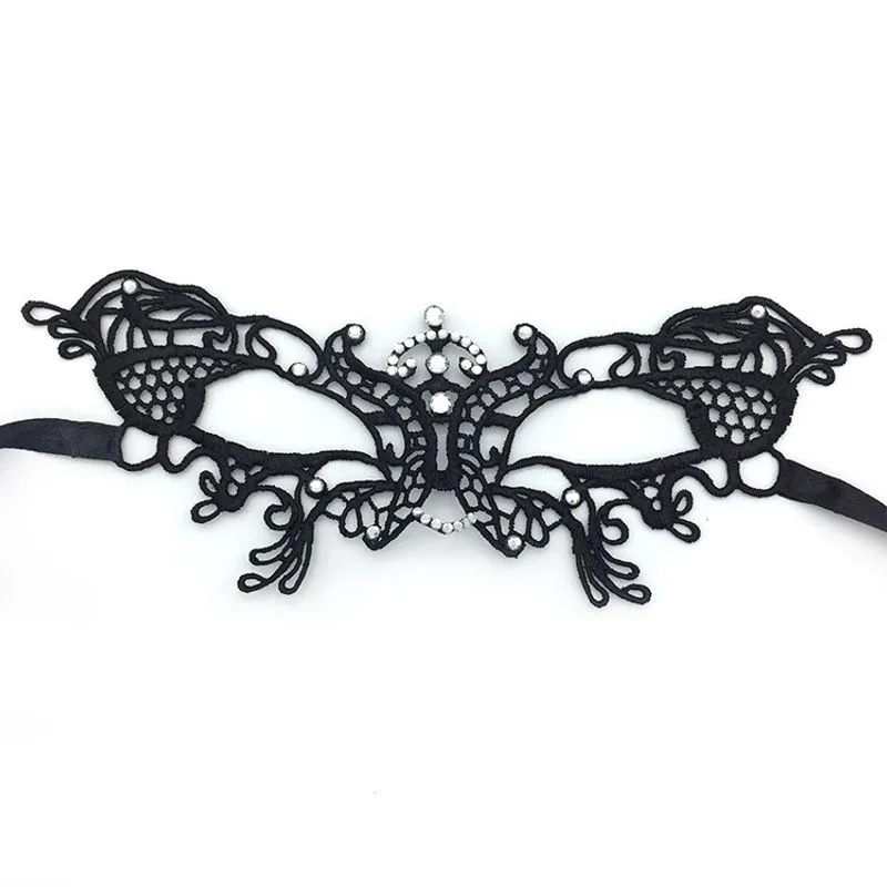 Máscara De Cosplay Lady Butterfly Para Festa De Halloween, Renda De 24 Cm