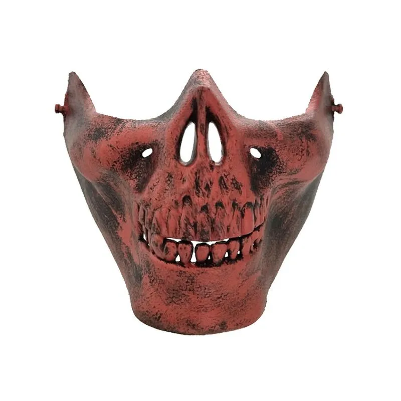 Máscara Cosplay Skeleton Warrior Half Face Plastic Black