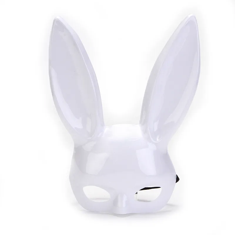 Máscara De Cosplay White Rabbit Party, Capa Plástica De Meia Face