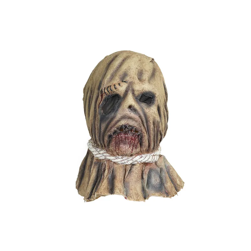 Máscara De Cosplay Scary Scarecrow Halloween Latex 40x30cm