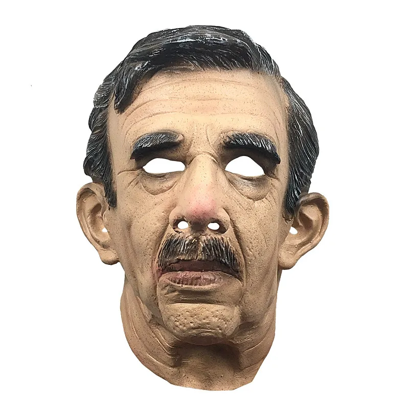 Máscara Old Man Hood Halloween Funny Cosplay Latex Overhead