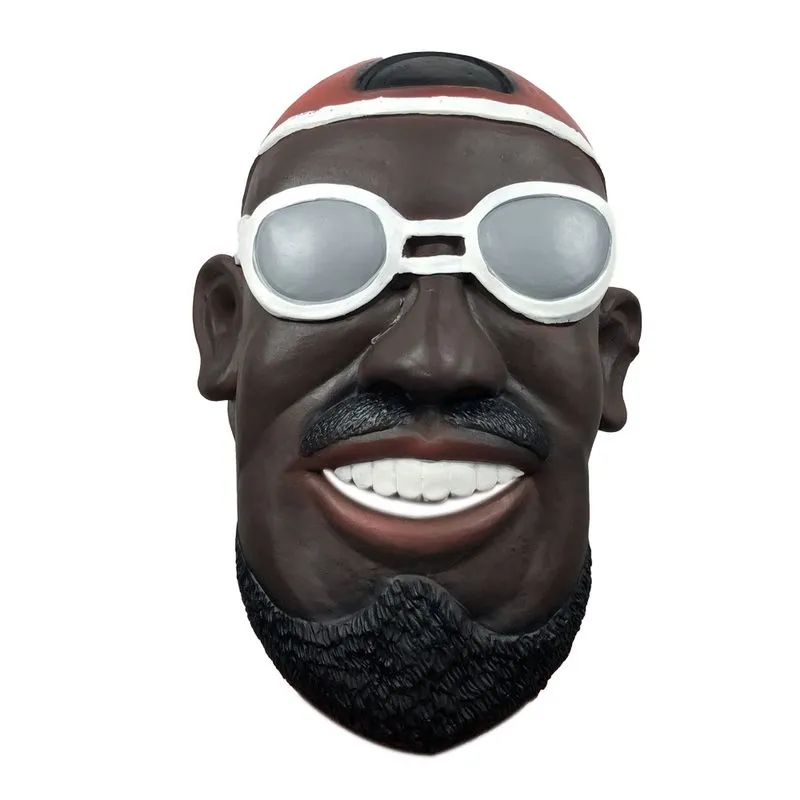 Máscara De Látex Com Capuz Black Man Hood Halloween Cosplay