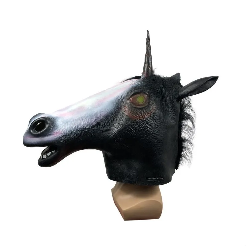 Máscara Lovely Unicorn Horse Latex Overhead Cover Halloween