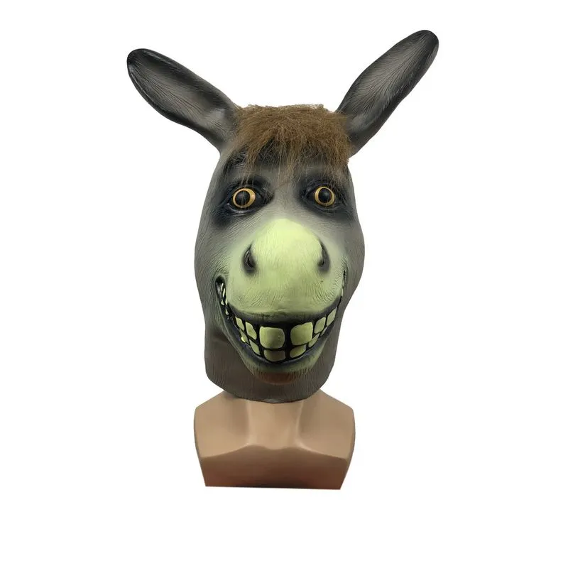 Máscara De Cosplay Shreks Donkey Latex Overhead Cover Party
