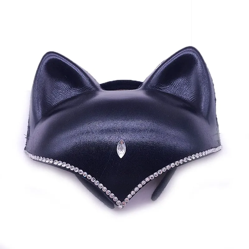 Máscara De Gato Halloween Black Eva Bat-mans Com Faixa De Cabeça Para Cosplay