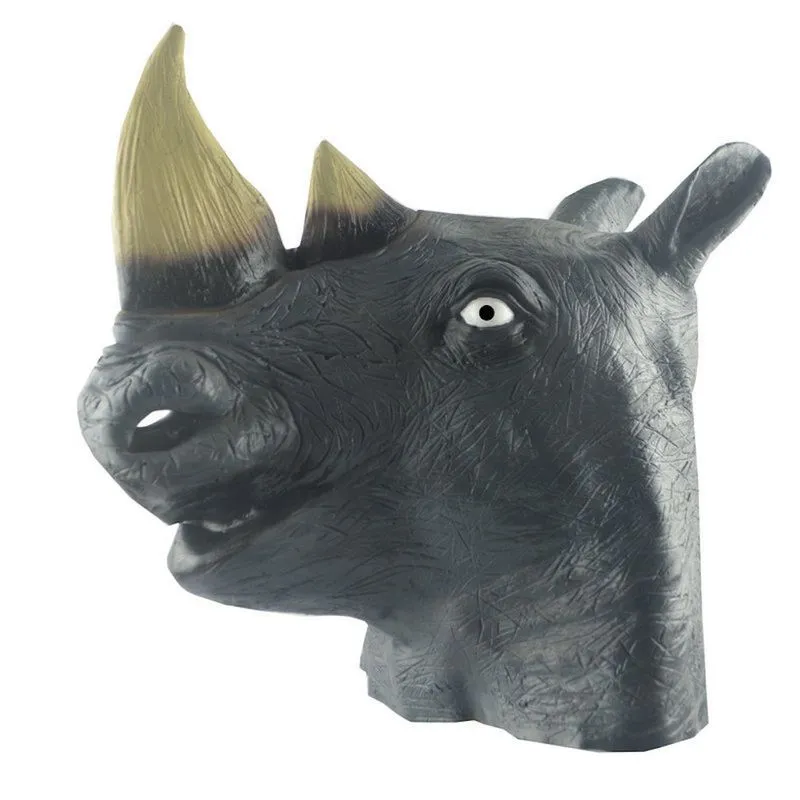 Máscara Rhinoceros Full Face Show Face, Adereço De Cosplay Para O Halloween