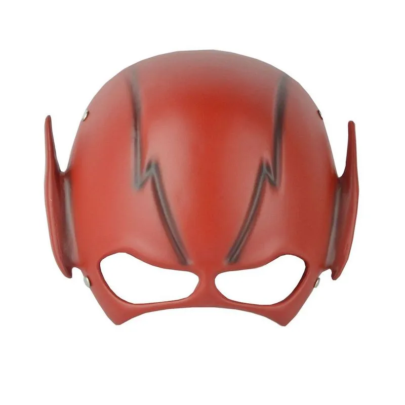 Máscara Flash Cosplay Com Capa De Meia Face Para Halloween Masquerade