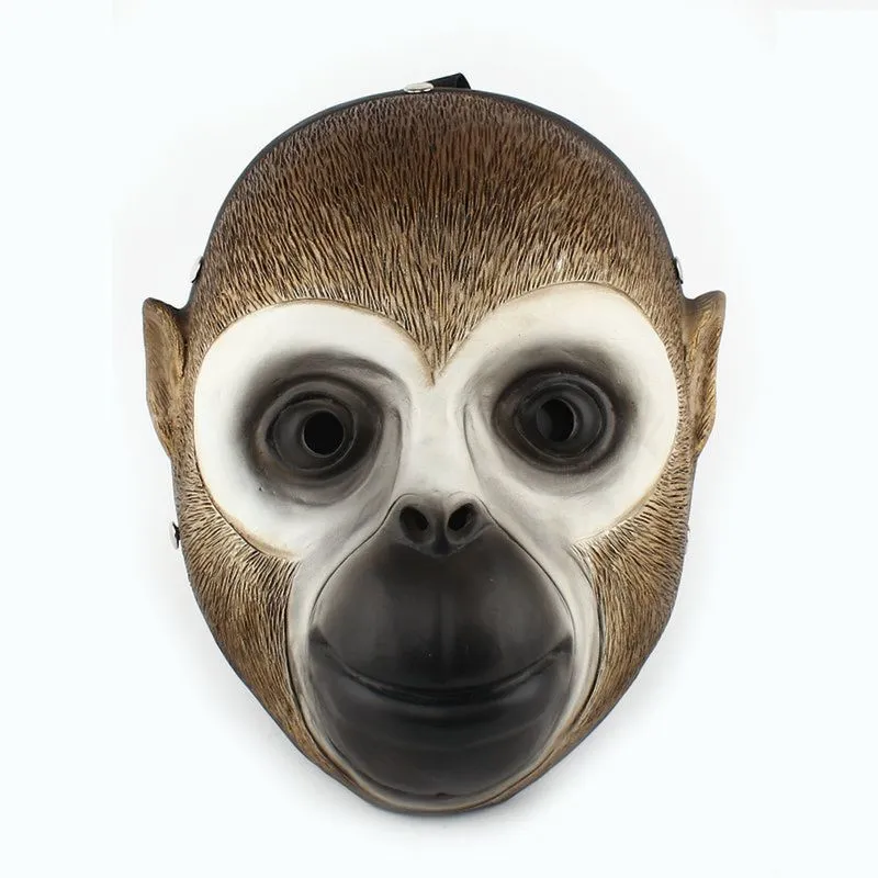 Máscara Cosplay Monkey Com Capa Facial Completa Costume Play Pro