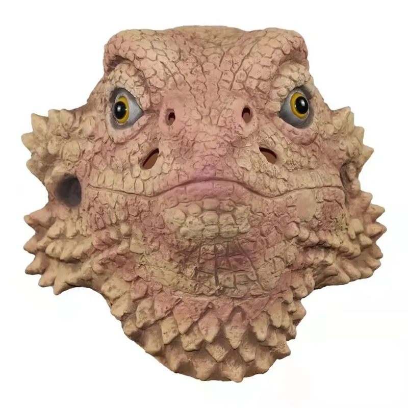Máscara Lizard Latex Para Rosto Inteiro, Adereço De Cosplay De Halloween