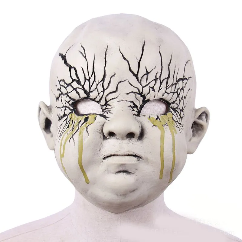 Máscara Little Monster Latex White Com Cobertura Facial Completa