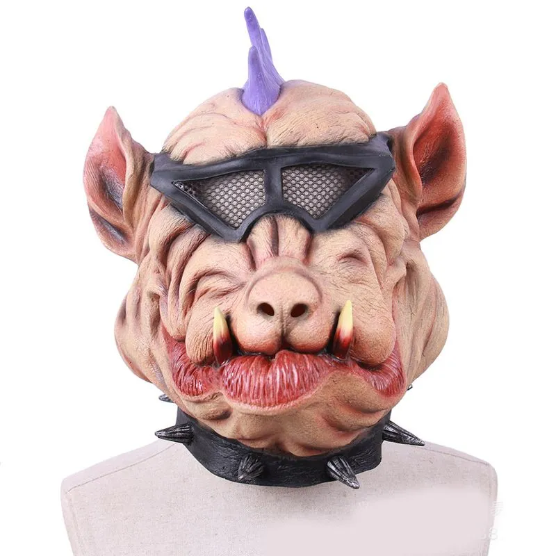Máscara Facial Completa De Látex De Halloween Cosplay Prop Pig Head