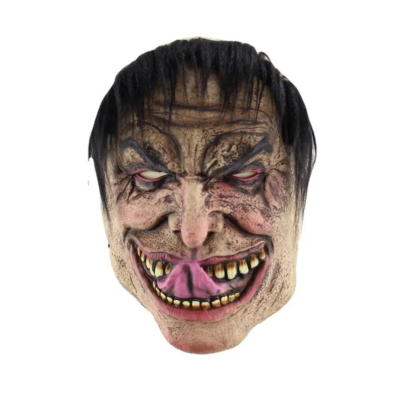 Máscara Nasty Tongue Man Latex Face Full Face Halloween Cosplay