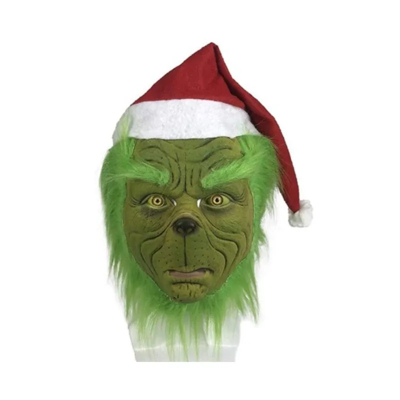 Máscara Christmas Grinch Latex Full Face Cover Halloween