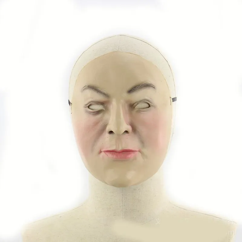 Máscara Scary Man Latex Face Full Face Halloween Cosplay Prop