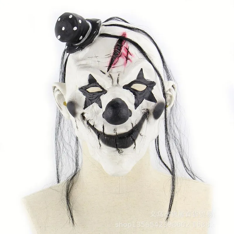 Máscara Devil Clown Latex, Traje De Halloween Para Rosto Inteiro