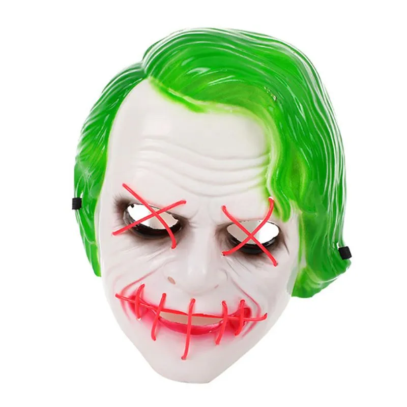 Máscara De Palhaço Com Cabelo Verde, Rosto Inteiro, Pp, Festa À Fantasia
