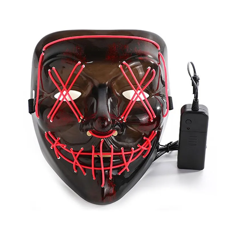 Máscara Led Luminosa Para Rosto Inteiro Costume Play Halloween Party