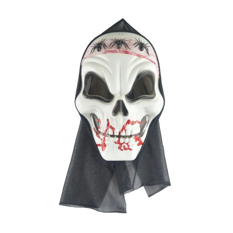 Máscara De Terror Facial Integral, Caveira, Plástico Para Festa De Halloween