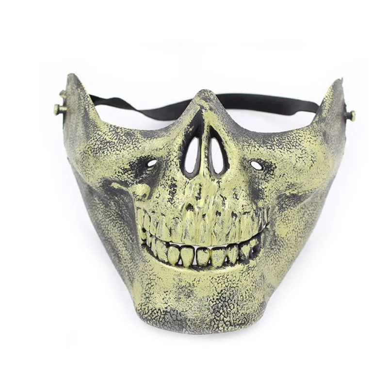 Mask Skeleton Pvc Half Face Para Cs Game Halloween Cosplay