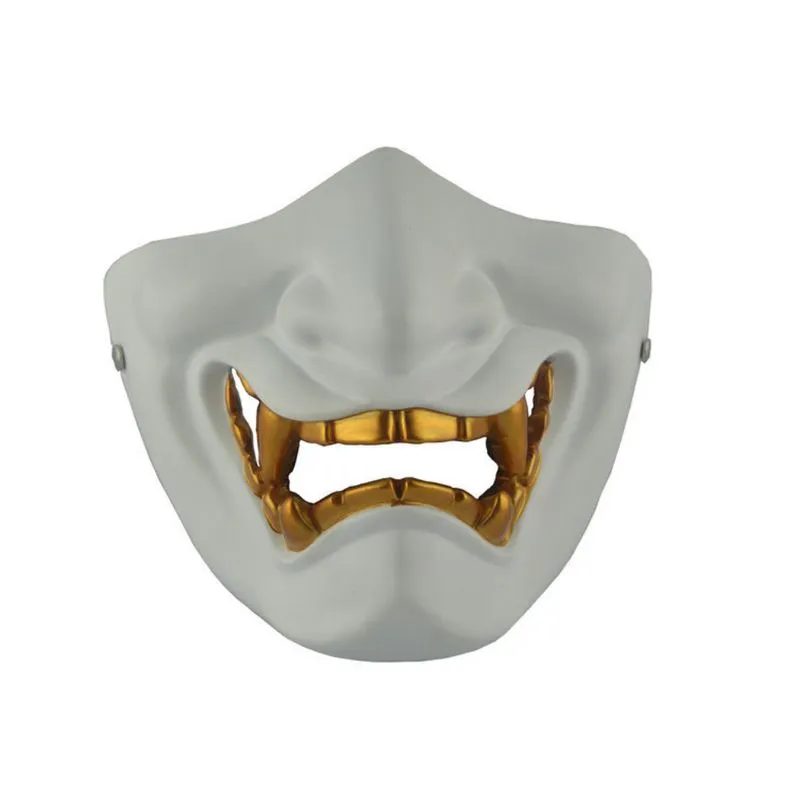 Máscara Horror Prajna Resin Half Face Halloween Cosplay