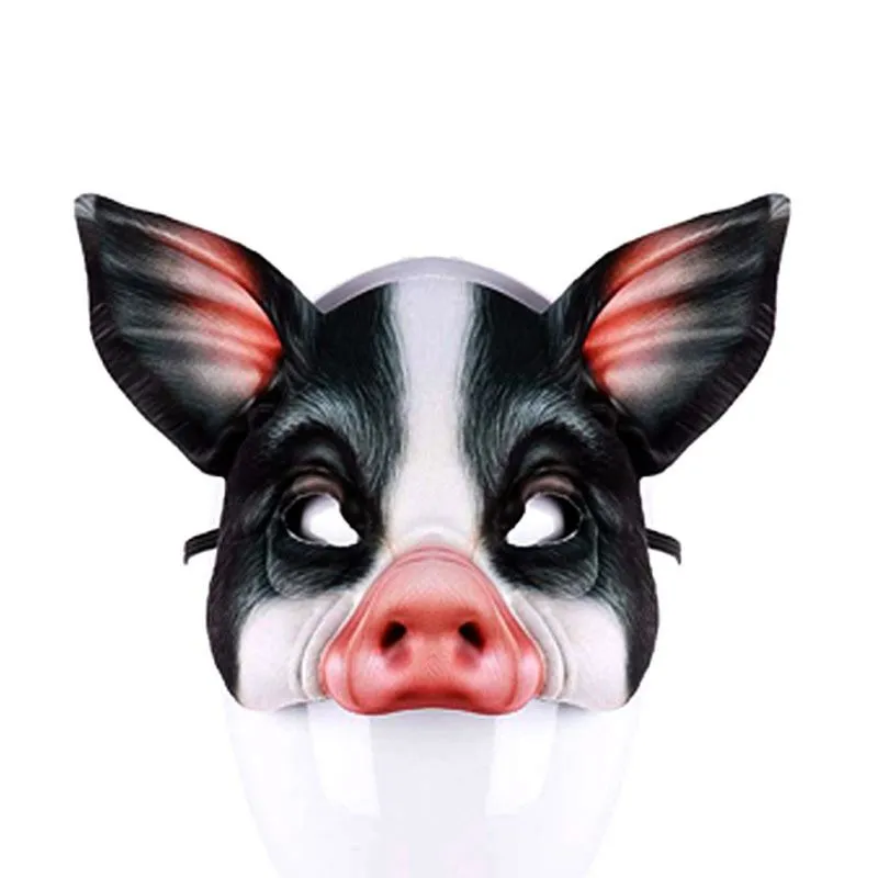 Máscara Wild Boar Pig Eva Half Face Cover Mardi Gras Cosplay