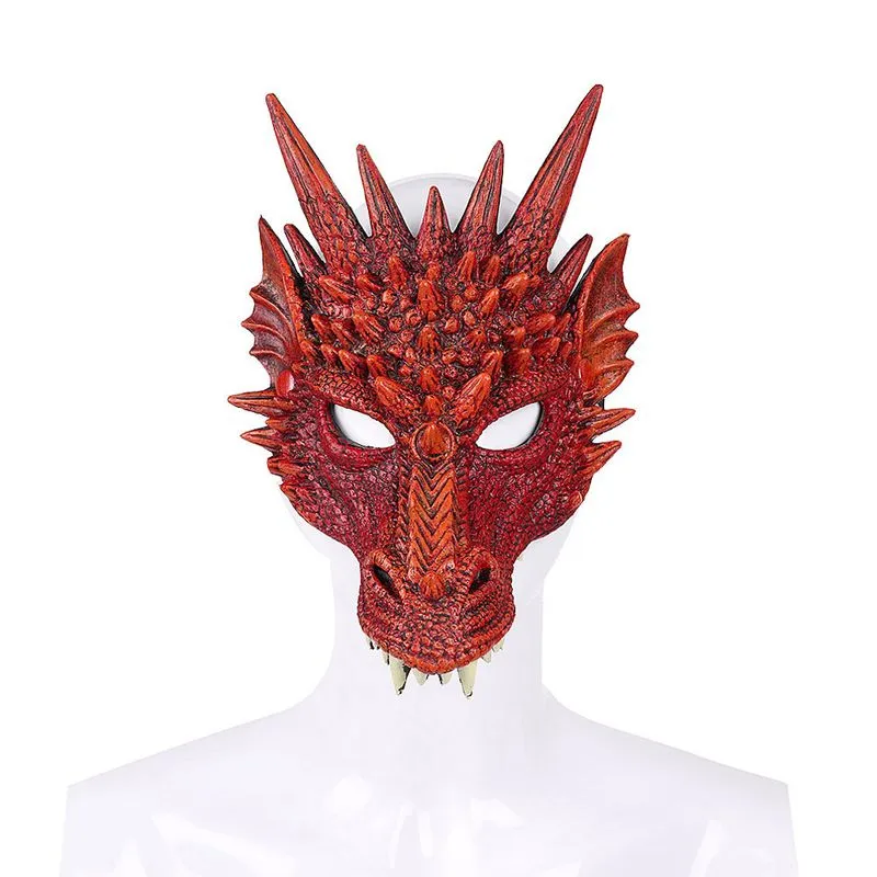 Máscara Dragon Pu Foam Full Face Cover Mardi Gras Cosplay Party