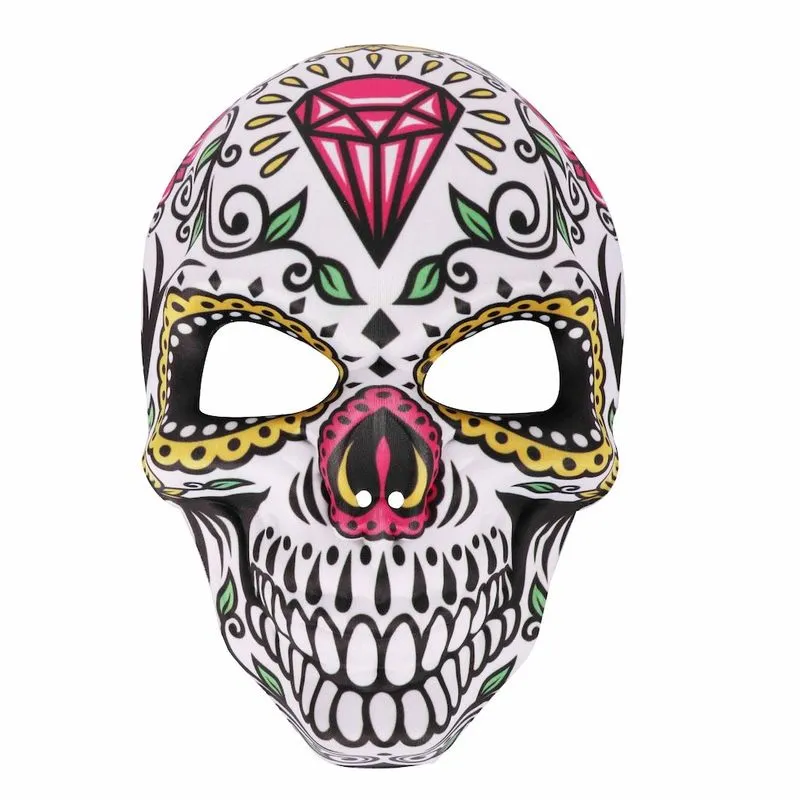 Máscara White Skeleton Party Cosplay Prop Horror Full Face