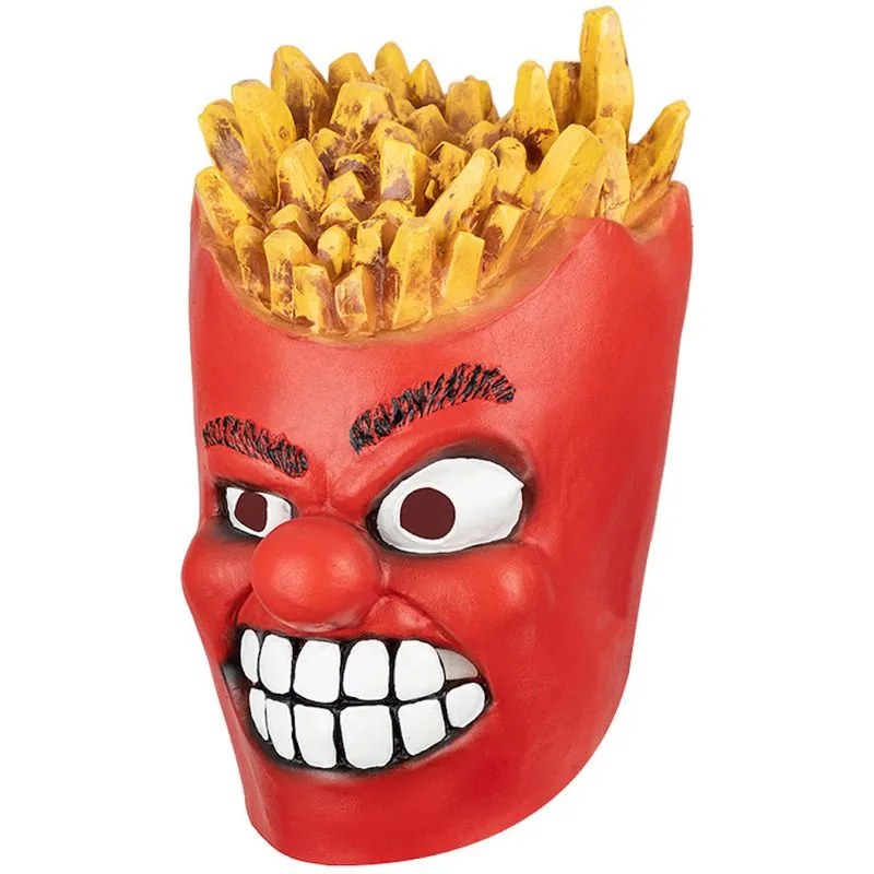 Máscara De Batata Frita, Látex, Capa Facial Completa, Halloween, Cosplay