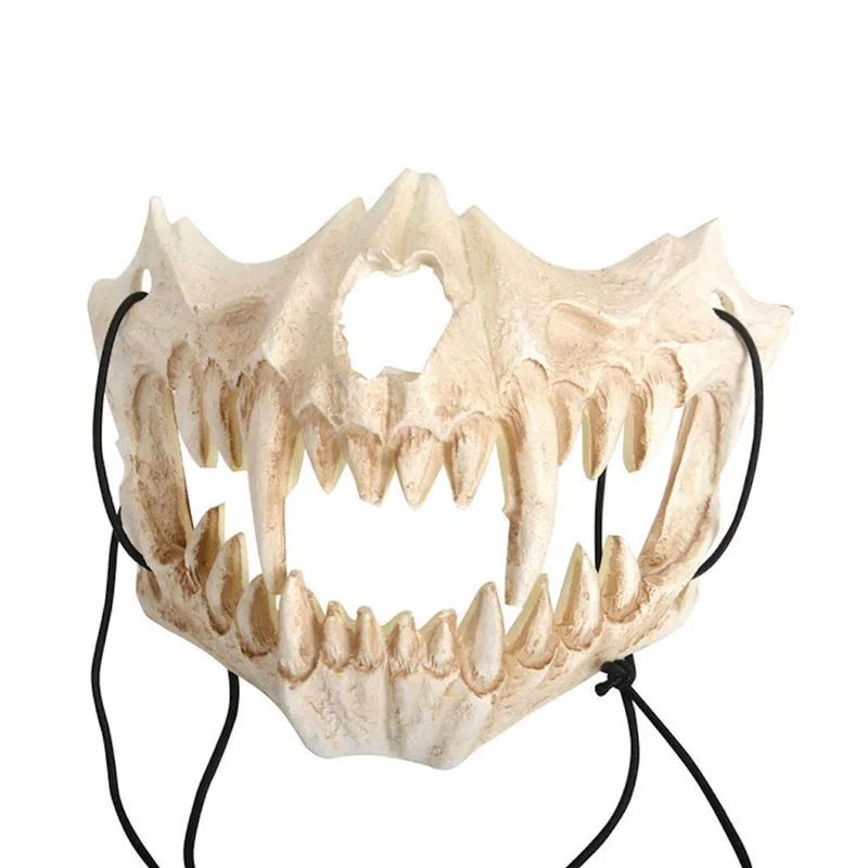 Máscara Skeleton Beak Halloween Cosplay Latex Half Face