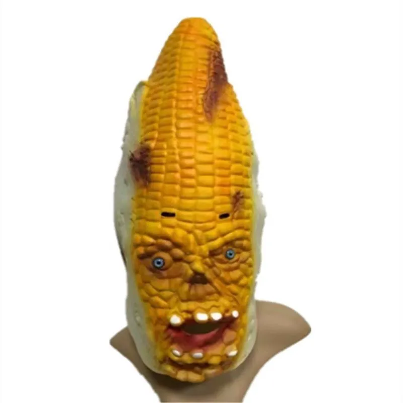 Mask Horror Corn Latex, Adereço De Cosplay De Halloween Para Rosto Inteiro