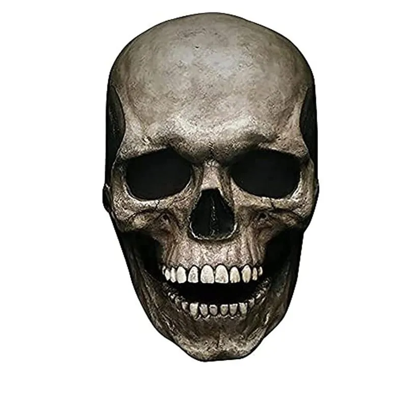 Máscara De Caveira, Látex De Cabeça Cheia, Decoração De Cosplay De Halloween