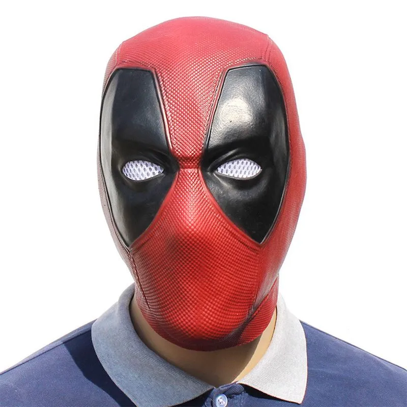 Máscara Deadpool Latex Para Festa À Fantasia De Carnaval De Halloween