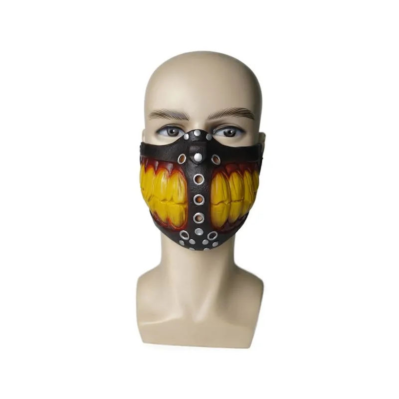 Máscara De Látex Com Dentes Risonhos Para Fantasia De Carnaval De Halloween