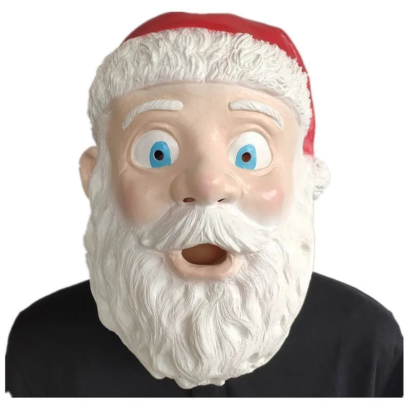 Máscara De Látex De Natal Do Papai Noel Para O Carnaval De Halloween