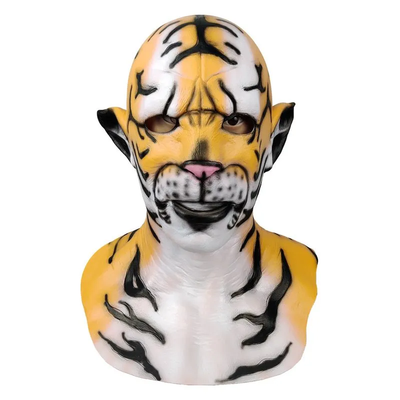 Máscara De Látex Máscara De Tigre Diablos Belial Para O Carnaval De Halloween