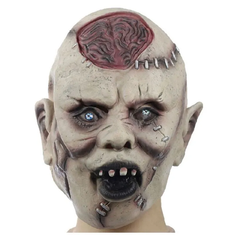 Mask Skull Horror Grimace Latex Para O Carnaval De Halloween