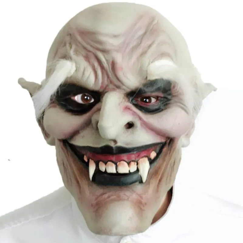 Máscara De Látex, Sobrancelhas Brancas, Demônio Antigo Para O Carnaval De Halloween