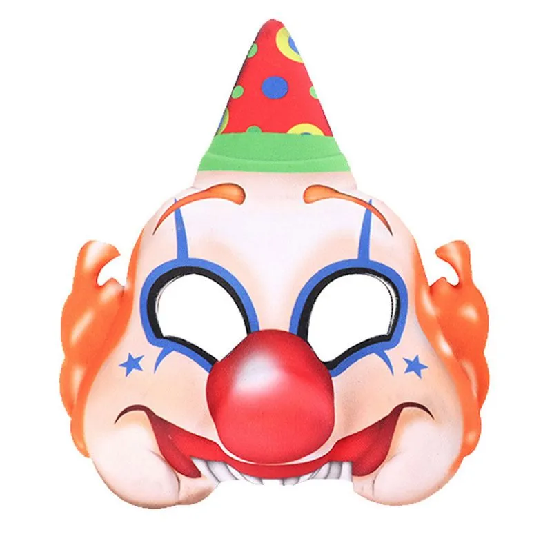 Máscara Clown Halloween Cosplay Latex Eva 21x21cm Para Adulto