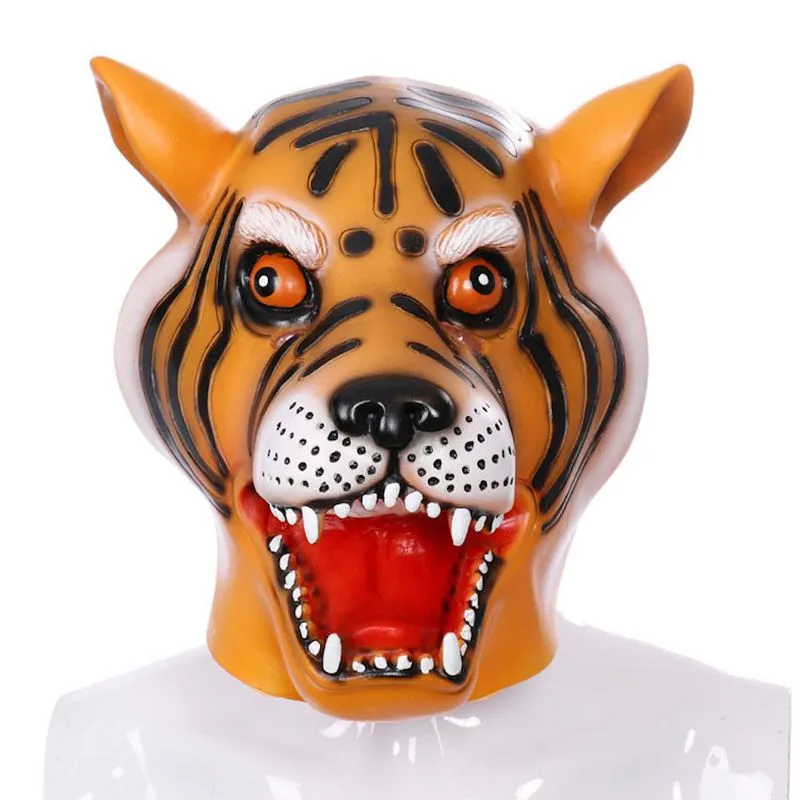 Máscara De Látex Com Capuz De Cavalo Para Fantasia De Carnaval De Halloween