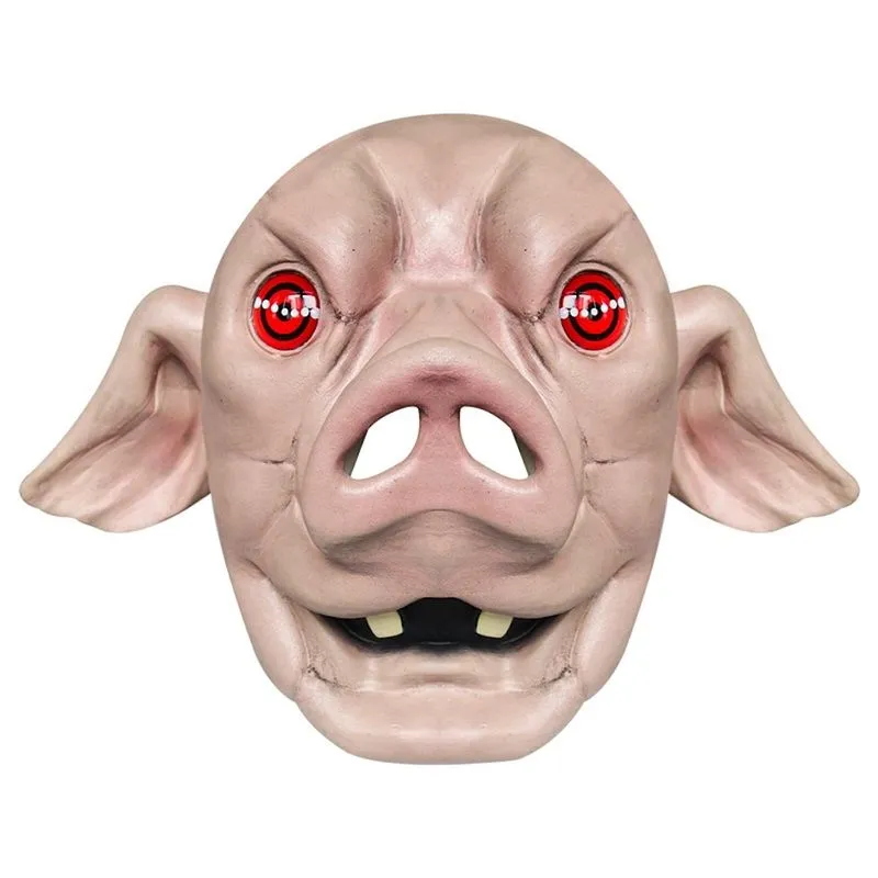 Máscara De Cabeça De Porco De Cosplay De Halloween, Látex Assustadora Para Adultos