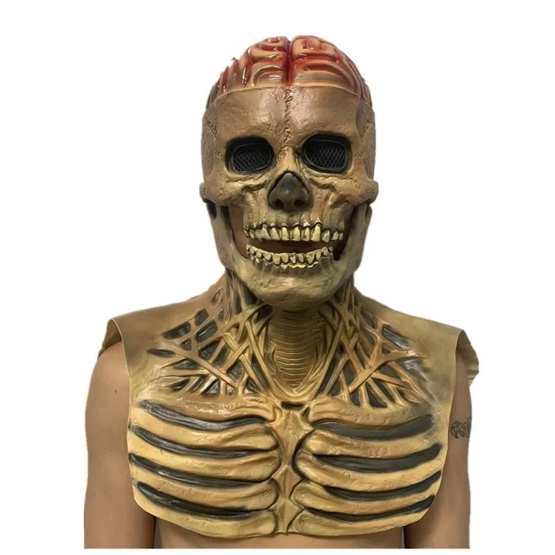 Máscara De Cosplay Residents Mouth Moves Skull Halloween Latex