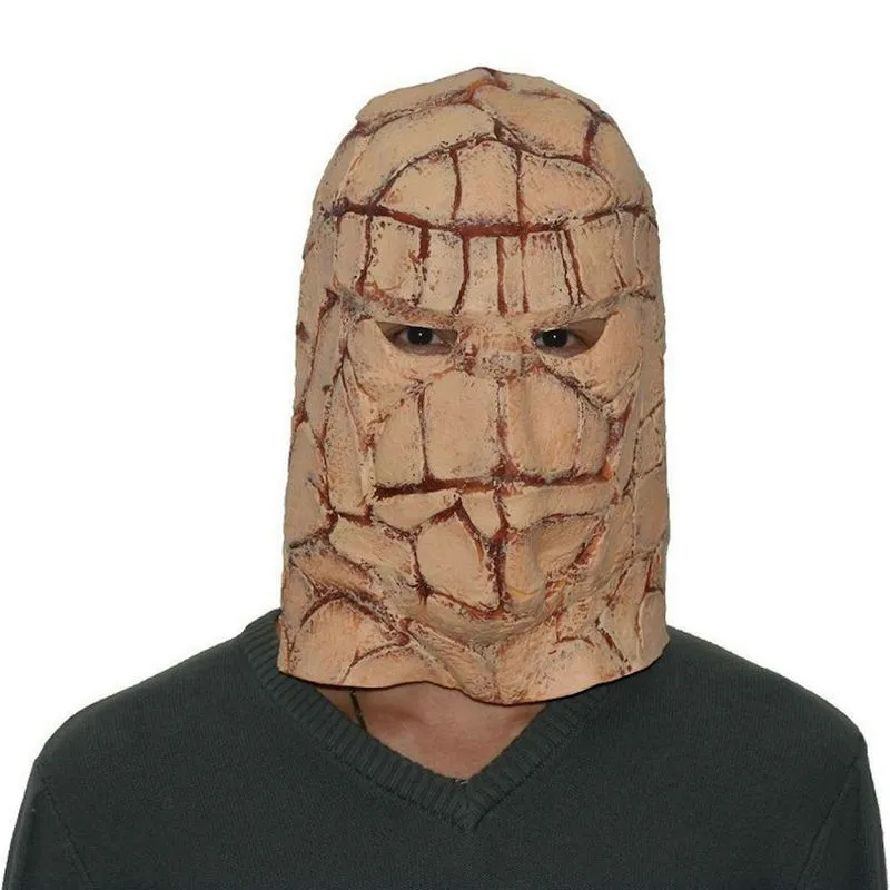 Máscara De Cosplay Mutant Stone Man Halloween Latex Tamanho Único